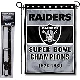 Las Vegas Raiders 2 Time Champions Garden Flag and Pole Stand Holder