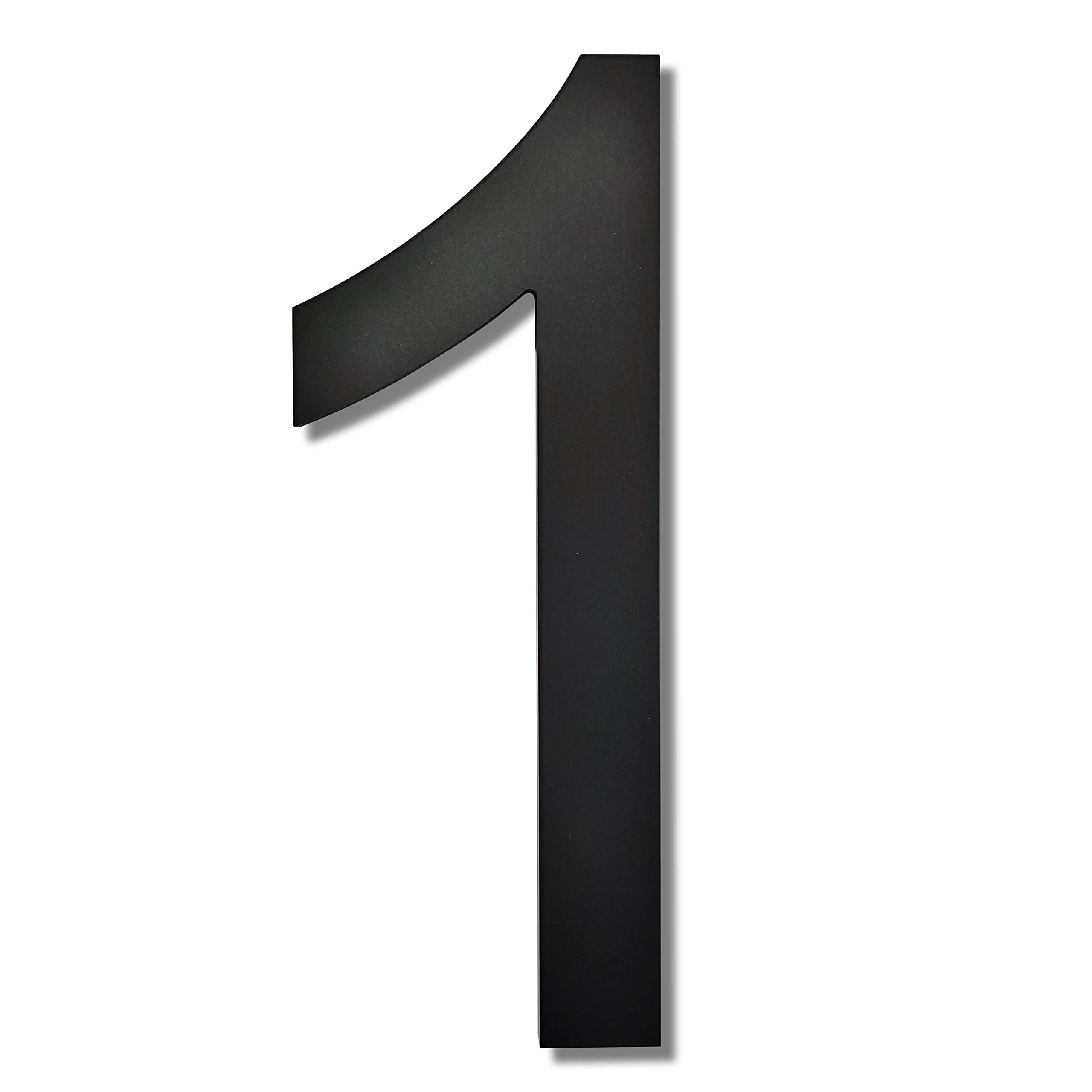 Ywonoby 8 Inch House Numbers for Outside-Large Modern 3D Floating Door Numbers-Weatherproof and Easy to install-Matte Black Acrylic Number (1)