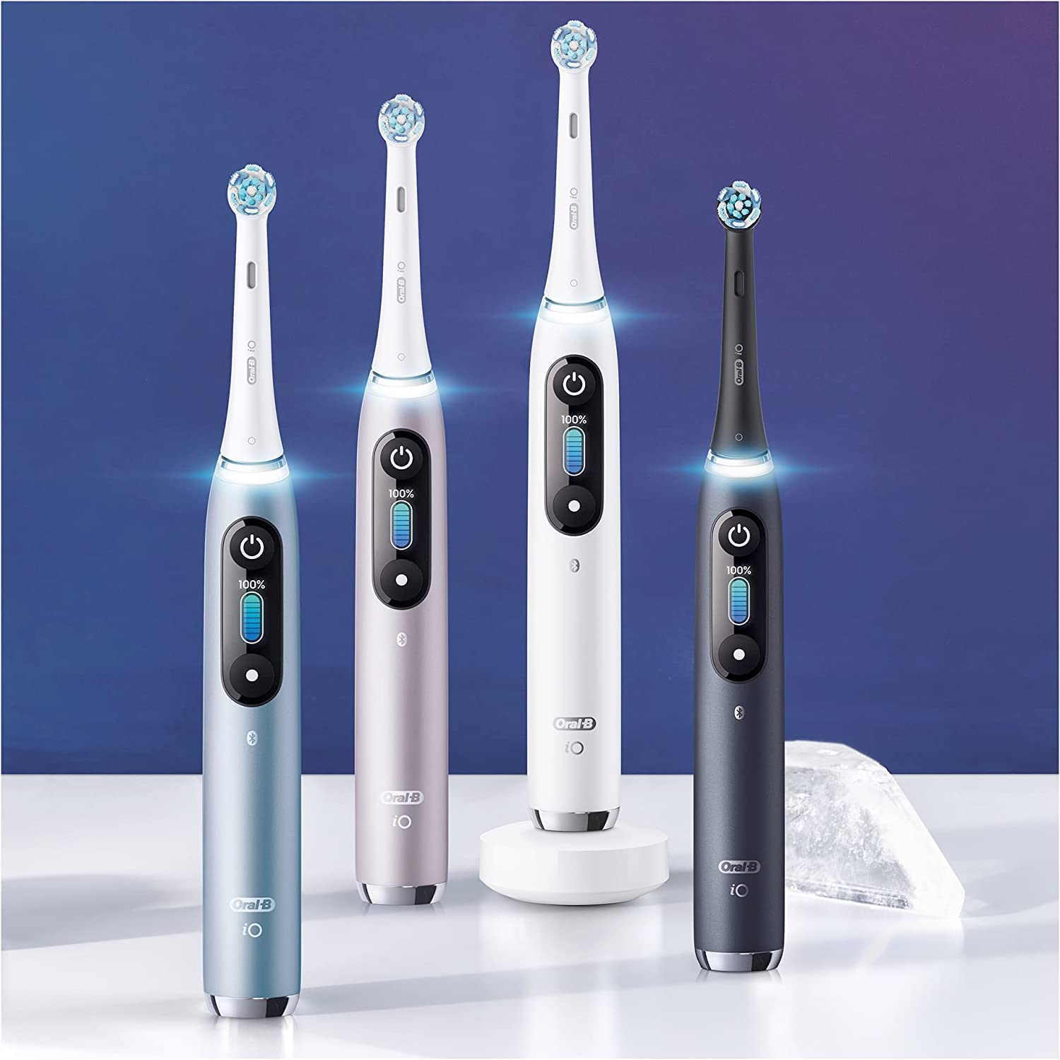 Oral-B iO9 Electric Toothbrushes For Adults, App Connected Handle, 1 Toothbrush Head, Charging Travel Case & Magnetic Pouch, 7 Modes, 2 Pin Plug, Special Edition