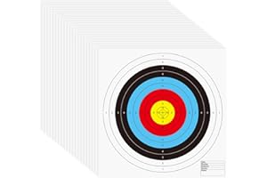 suituts 50Pcs Bullseye Paper Shooting Targets for Range, Archery Targets Paper 16x16 inch 10 Ring Bow and Arrow Targets for Backyard Targets Paper for Practice & Shooting