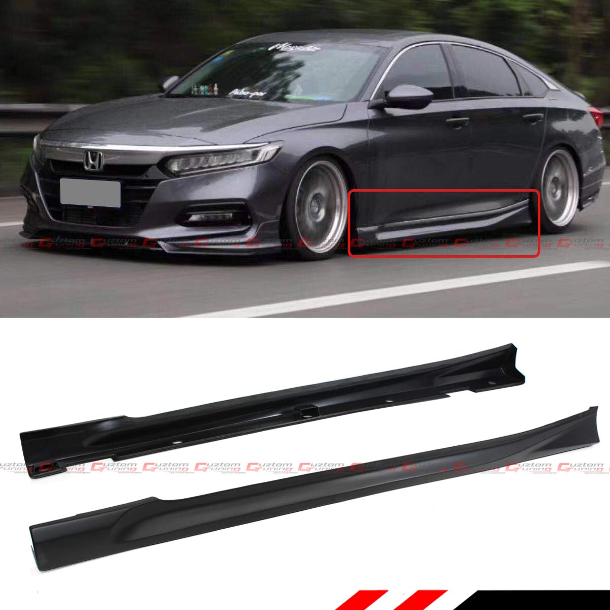 Unpainted Matte Black Add On Jdm Side Skirt Extension Compatible With 2018 2020 Honda Accord Model Buy Online In China At China Desertcart Com Productid 198159055