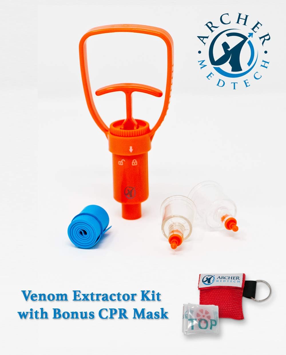Ven-Ex Snake Bite Kit, Bee Sting Kit, Emergency First Aid Supplies, Venom Extractor Suction Pump, Bite and Sting First Aid for Hiking, Backpacking and Camping. Includes Bonus CPR face Shield.: Health & Personal Care
