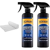 Sopami Car Coating Spray,Quick Effect Coating Agent,Quickly Coat Car Wax,Car Scratch Wax Polish Spray Waterless Wash,Oil Film Emulsion Glass Cleaner with towel (2 pcs)