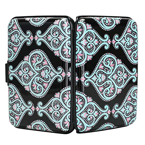 Elfish Mini RFID Aluminum Wallet Credit Cards Holder Metal ID Case for Men Women (Color 14) - Thumbnail 3