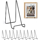 Tongyuyan 6 Pack 6 Inch Plate Stands for Display,Book Display Stand,Metal Plate Holder Display Stands,Small Easels for Display,Suitable for Books, Desktop Art, Images,Photos,and Collages