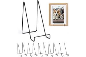 Tongyuyan 6 Pack 6 Inch Plate Stands for Display,Book Display Stand,Metal Plate Holder Display Stands,Small Easels for Display,Suitable for Books, Desktop Art, Images,Photos,and Collages