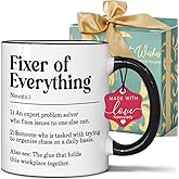 Koouyiedy Fixer of Everything Mug 11OZ, Funny Boss Birthday Gift for Coworkers, Cool Gifts for Bosses, Colleagues, Christmas Gift for Boss