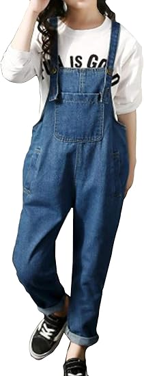 Amazon Mengfan ガールズ サロペット ズボン 女の子 可愛い ジーンズ 子供 パンツ デニム パンツ ガールズ おしゃれ サロペット 秋 春 夏 サロペット パンツ 通販