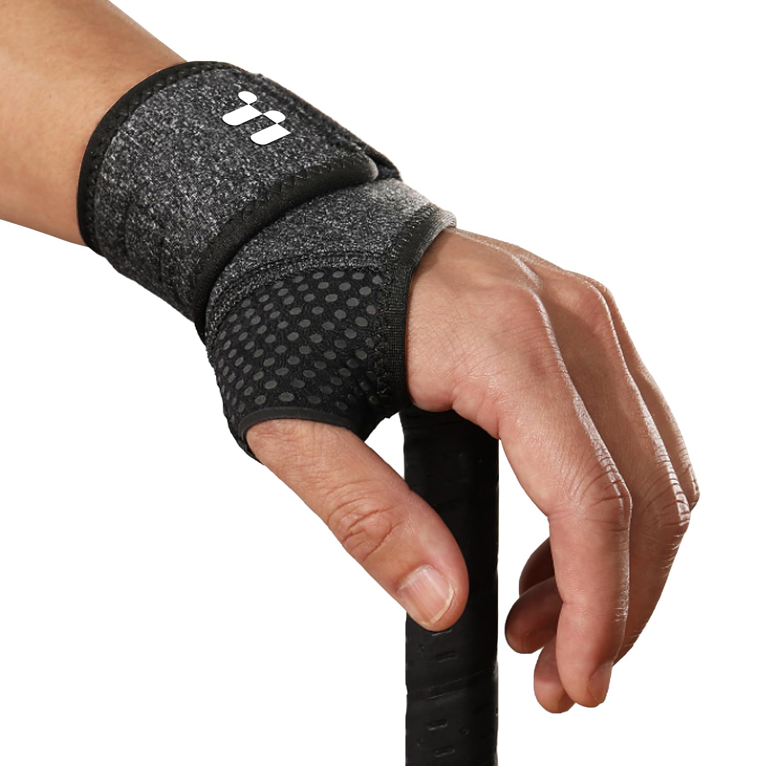 Fitomo Wrist Support Strap with Soft Thumb Opening for Mild Carpal Tunnel Tendonitis Arthritis Sprains, Compression Hand Support for Women Men, Wrist Brace for Sports Work Typing Sleeping(Left)