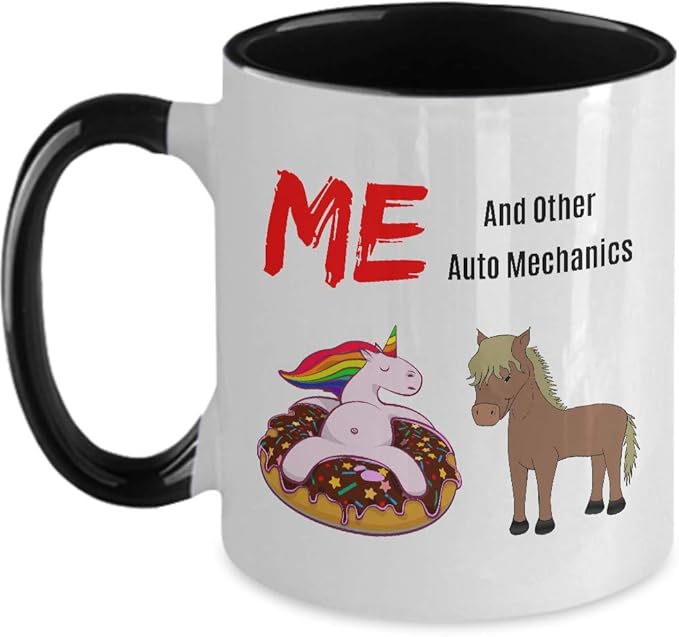 AUTO MECHANIC Gift Two Tone Mug Me and Other Auto Mechanics Kitchen & Dining