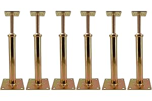 ASTAMOTOR 6 PCS House Floor Jacks Post Pole for Leveling, 11" - 16" Height Range, 6 ton Min and Max Height Capacity, Galvanized, 6 Pack