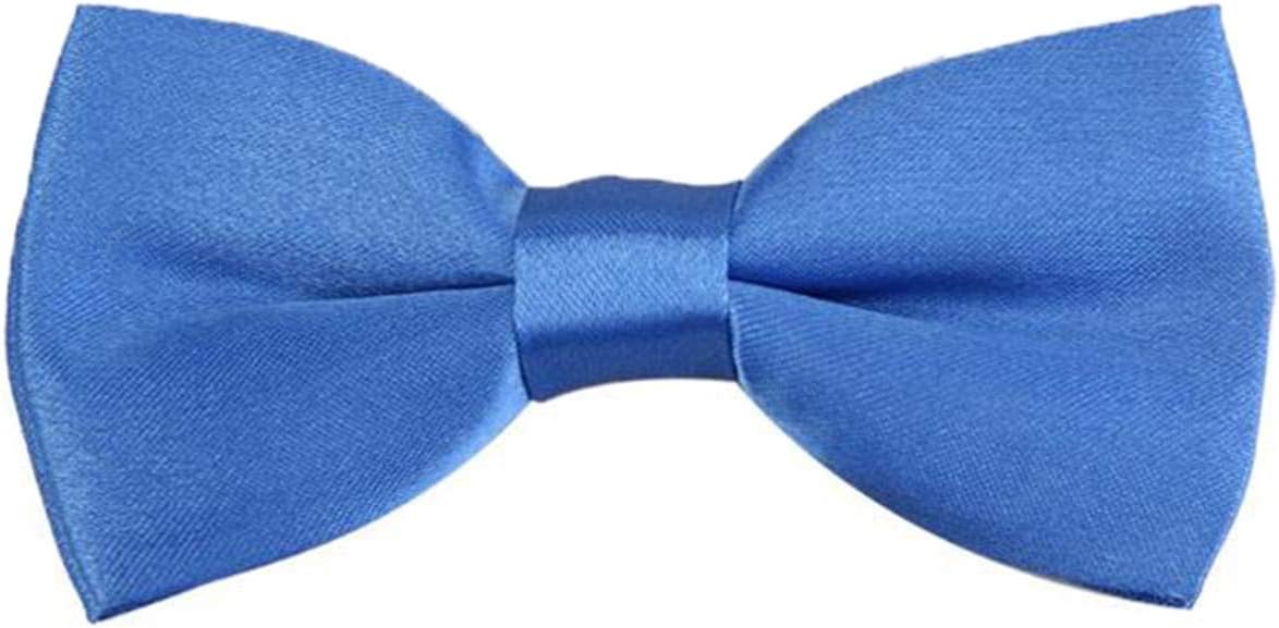 CellDeal Men Boys Kids Children Pre Tied Satin Bow Ties Elastic Band + Blue