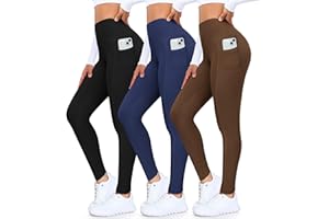 HI CLASMIX High Waisted 3 Pack Women's Capri Pants - Knee Length Yoga Shorts, Biker Workout Leggings for Women,Summer Activewear