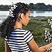 HairZing Boho Artisan Glass Wide Eyelet, Perfect for Easy Ponytails, UpDos and Twists, Black, Medium