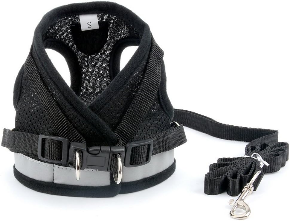 Zunea No Pull Dog Harness for Small Dog Cat Reflective Breathable Soft Mesh Padded Step-in Vest Harnesses Leash Set - Image 3