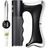 Heated Muscle Scraper Tool –Electric Fascia Knife Massager Heating and Vibration, Muscle Scraper Tool, Body Gua Sha Massage Tool,Fascia Tool Massage Tools for Deep Tissue(Black)
