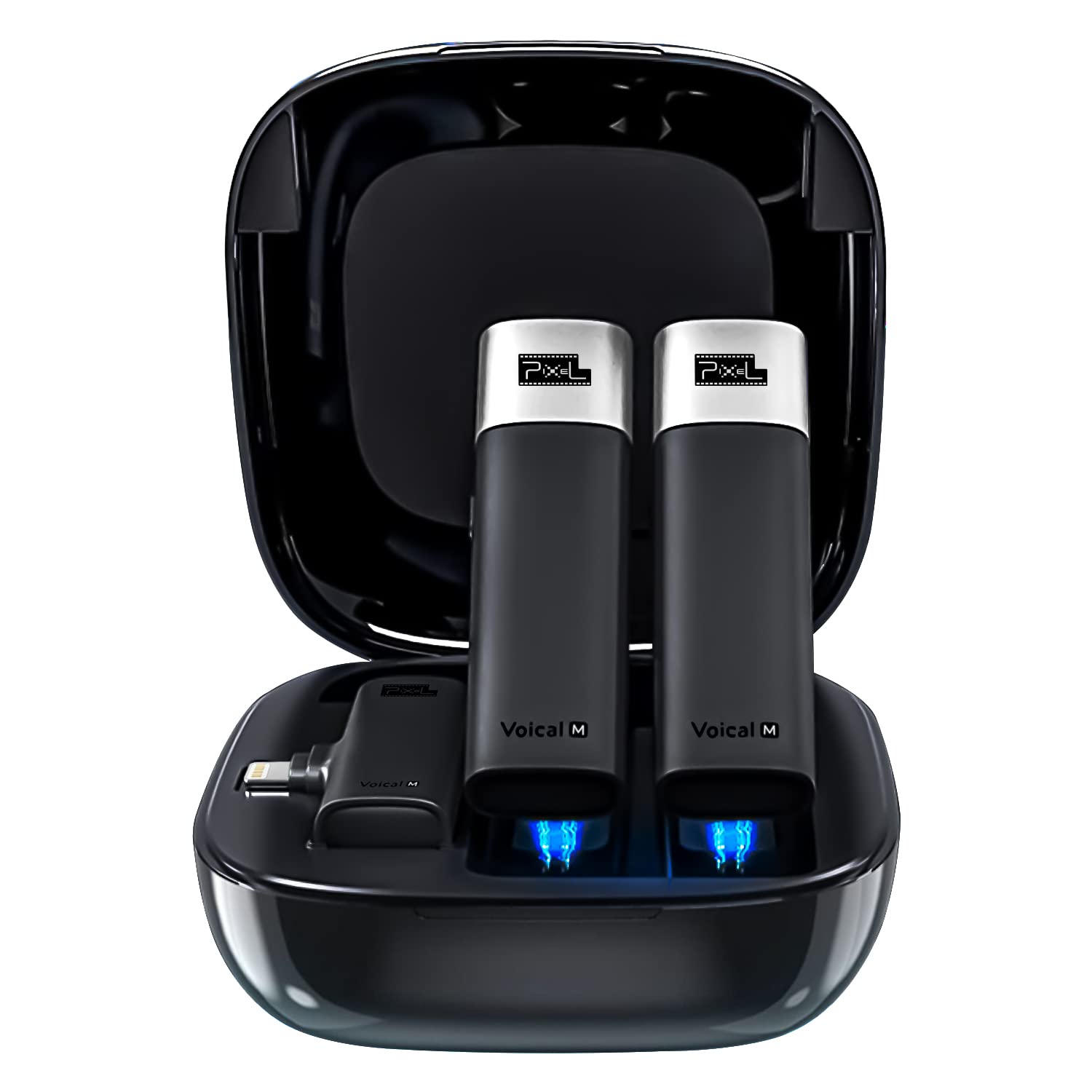 Wireless Lavalier Microphone for iPhone iPad, MFi Certificated Plug-Play Microphones Mini Lapel Mic with 2 Transmitters & 1 Receiver for Video Recording, Vlog, Interview, Tiktok, YouTube