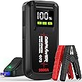 DBPOWER Jump Starter 2000A Peak Portable Car Jump Starter for Up to 8.0L Gas and 6.5L Diesel Engines, 12V Lithium Battery Booster Pack with 2.5" LCD Display, Smart Jumper Cables and LED Light