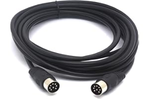 PIIHUSW Long 8 PIN DIN Cable Male to Male MIDI Extension Cord for Bang and Olufsen B&O PowerLink mk 2 BeoLab (3 Meter)