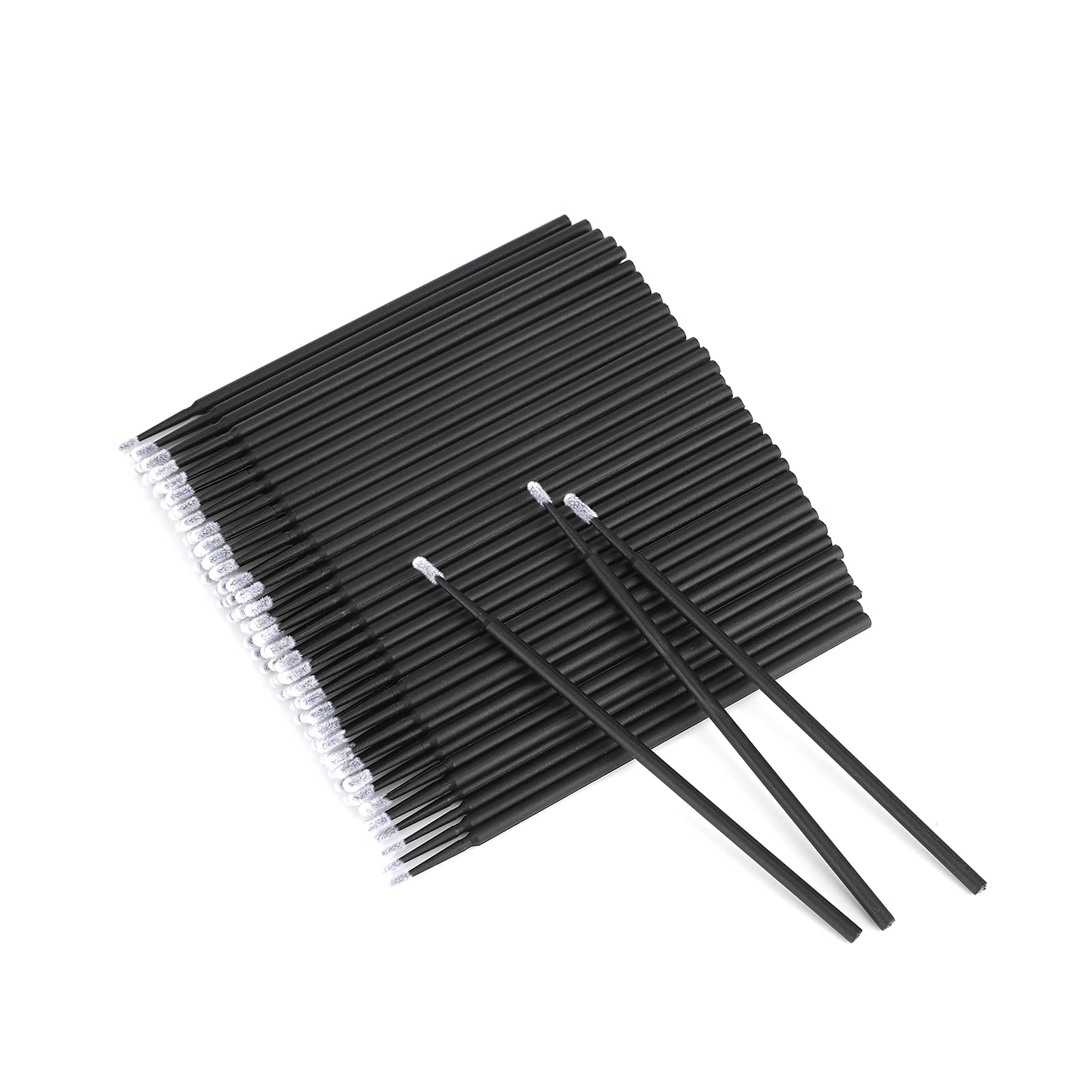 G2PLUS 200PCS Micro Applicators Brushes - Black Eyelash Extension Applicators for Eyelashes Extensions