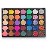 Glitter Eyeshadow Palette, FindinBeauty 35 Bright Colors Matte and Shimmery Silk