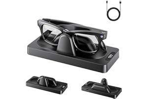 Charging Dock for Ray-Ban Meta Smart Glasses, OLCLSS Charging Station for Wayfarer/Headliner/Skyler, Non-Slip Stable Base, LE