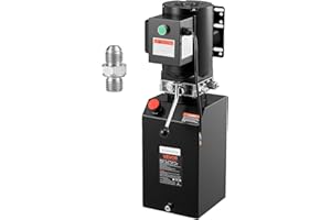 VEVOR Hydraulic Pump Power Unit, AC 220V, 15 Quart Single Acting Hydraulic Unit, 6.3 L/min Oil Flow, Max Discharge Pressure 2