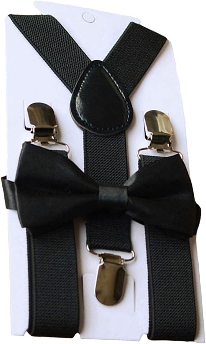 UDRES Unisex Kid Boys Girls Adjustable Bow Tie & Suspender Sets