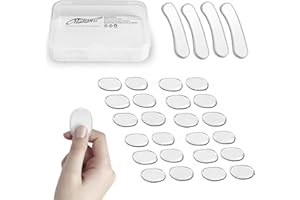 Drum Gel, 24 Pcs Round & 4 Pcs Long, Clear, Dampeners, Silicone Mute, Muffler Pads, Dampening for Snare, Tom Drums and Cymbal