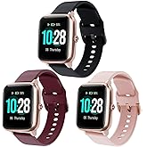 ViCRiOR Bands Compatible with Willful SW021 ID205L/SW025 ID205S Smart Watch, Quick Release Soft Silicone Replacement Band for YAMAY SW020 SW021 SW023 ID205 ID205L ID205U