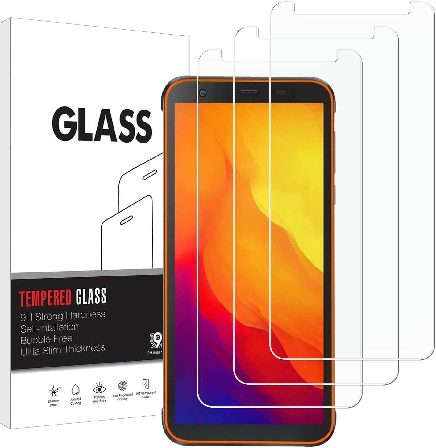 KELOLIN Screen Protector for Blackview BV6300 / BV6300 Pro [3 Pack] Easy to Install, Anti-Scratch, No-Bubble, HD Tempered Glass Screen Protector Compatible with Blackview BV6300 / BV6300 Pro