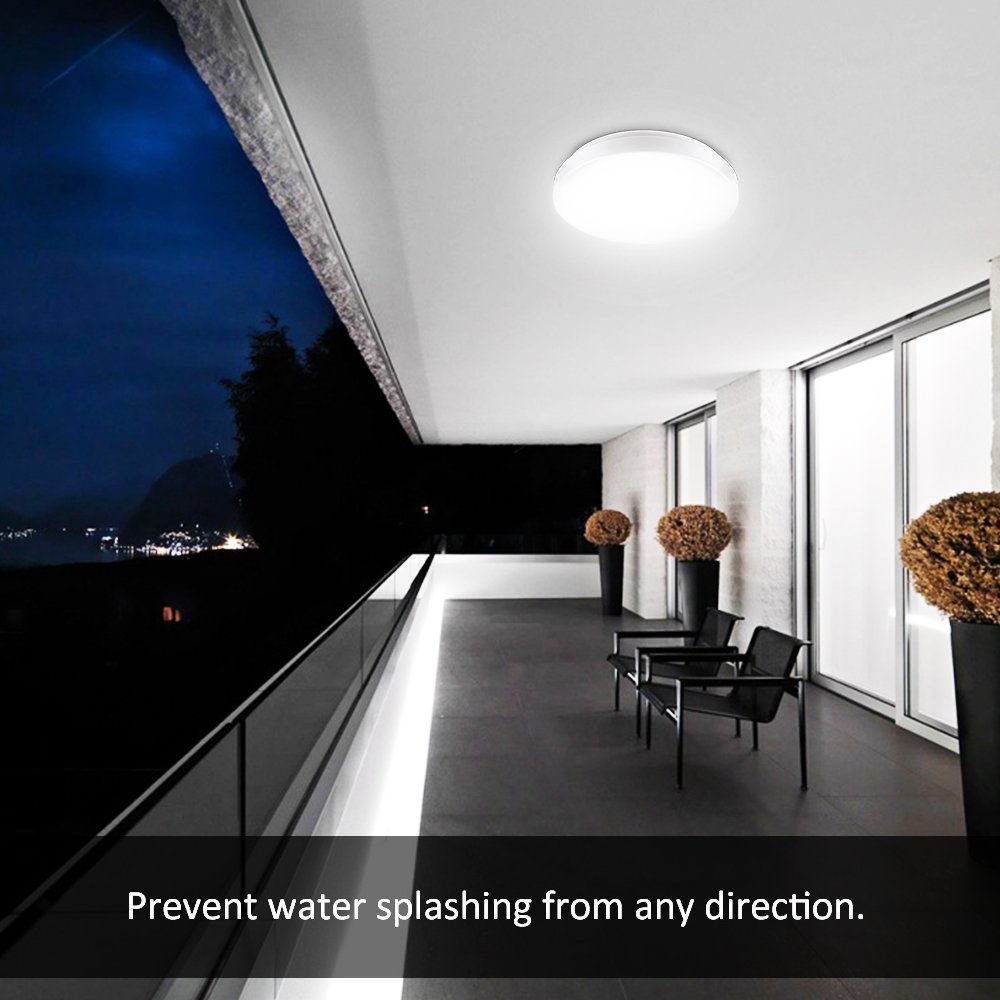 Lighting Ceiling Fans 1200lm Lighting For Bathroom Flush Mount Ceiling Light Ip44 Hallway 6000k Daylight White Ustellar Waterproof 15w Led Ceiling Lights 11inch 100w Incandescent Bulbs Equivalent Kitchen Ceiling Lights