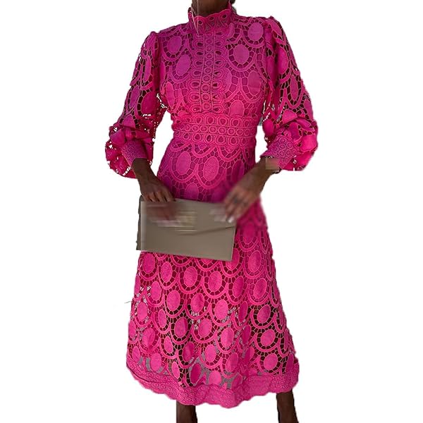 Women's Summer Hollow Out Ruffle Dresses Puff Sleeve Embroidered A Line  Dress Vintage Cut Out Mini Dress Wrap(1,S) at Amazon Women's Clothing store