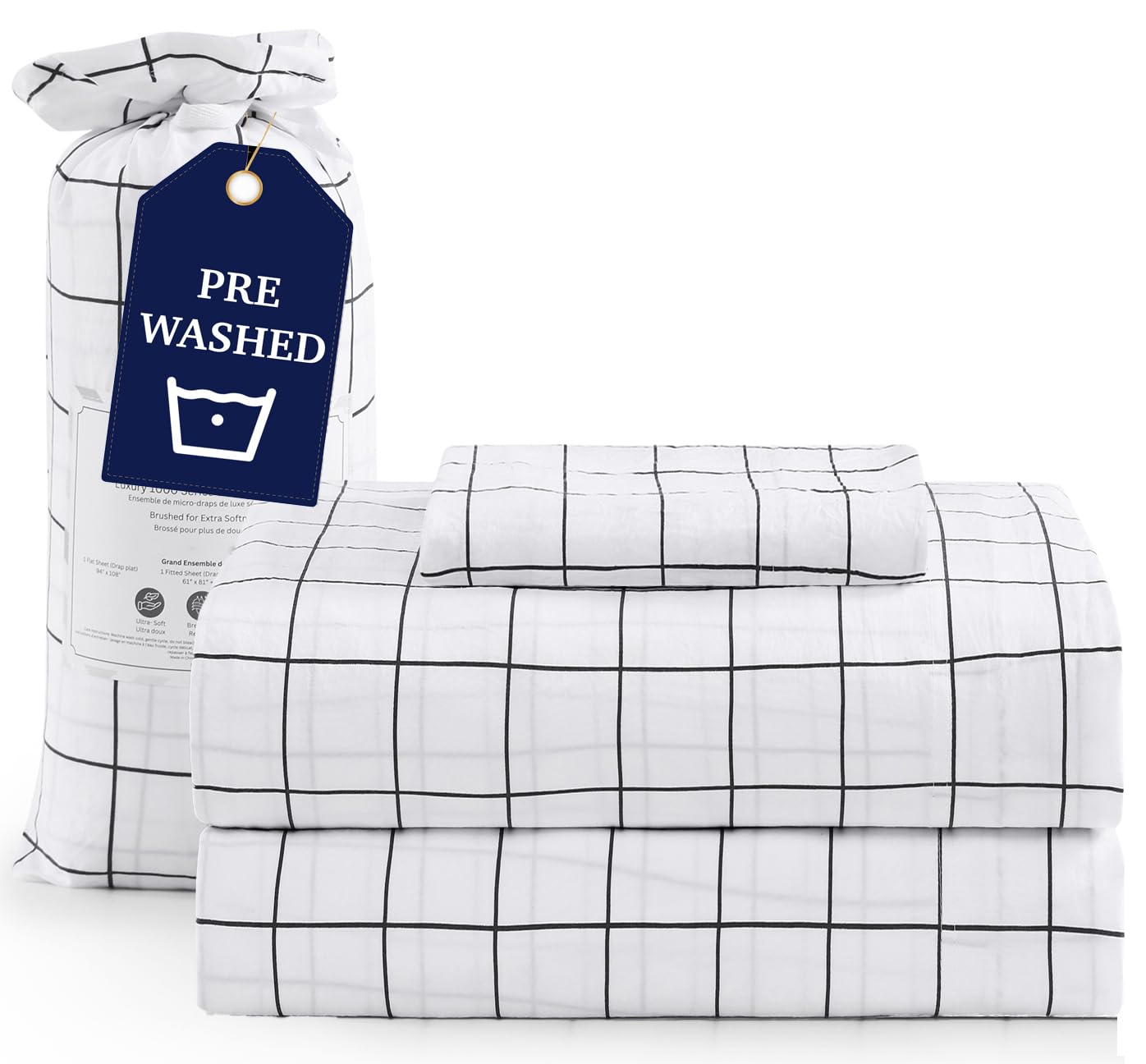 Casa Platino Bed Sheets Twin Size, Pre-Washed Ultra