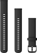 Garmin 18mm Quick Release Silicone Band Black Slate Hardware Forerunner Venu