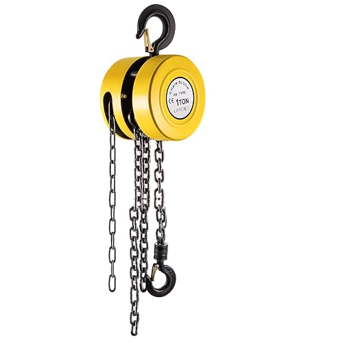 VEVOR Hand Chain Hoist, 2200 lbs /1 Ton Capacity Chain Block, 10ft/3m ...