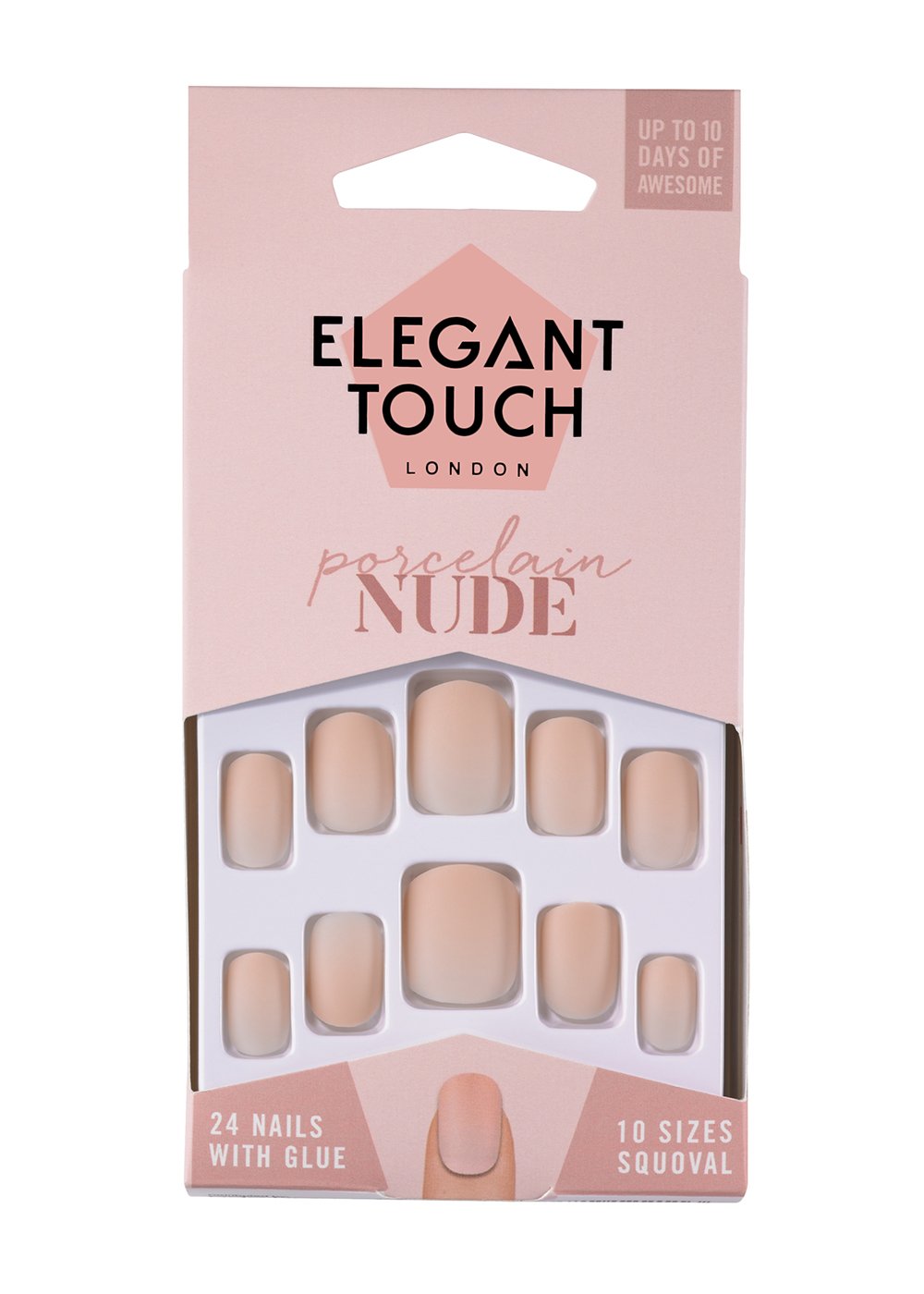 Nude Nails - Porcelain - Squoval Shape