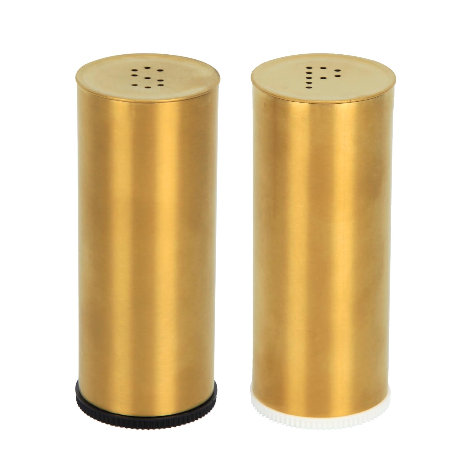 Photo 1 of ** 2 PEPPER SHAKERS*** Snailhouse Salt and Pepper Shakers Set, 2 Pack Stainless Steel Modern Farmhouse Decor for Kitchen, RV, Camp, BBQ, Gold