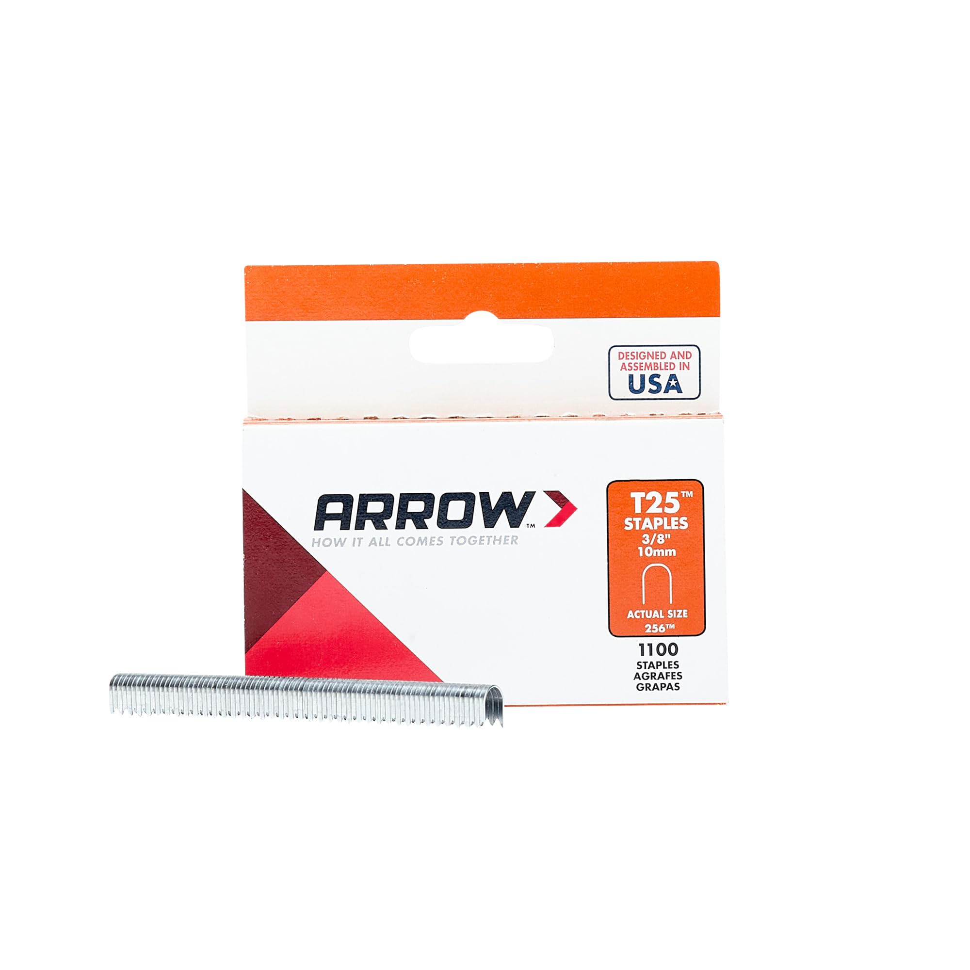 Arrow T25 Staples Box 1100 10mm 3/8-Inch, Silver