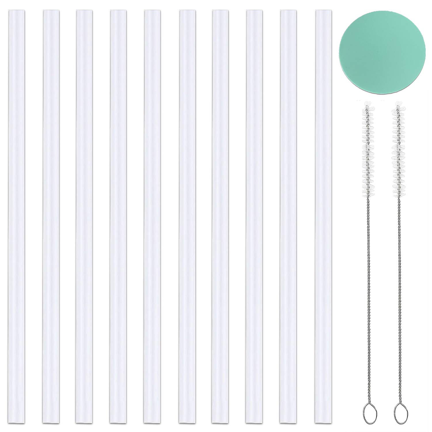 Photo 1 of Greant 10 PCS Replacement Straws Compatible with Hydro Flask Wide Mouth Lid - 0.31 in Plastic Straws for 32oz Hydroflask With 2 Straw Brushes