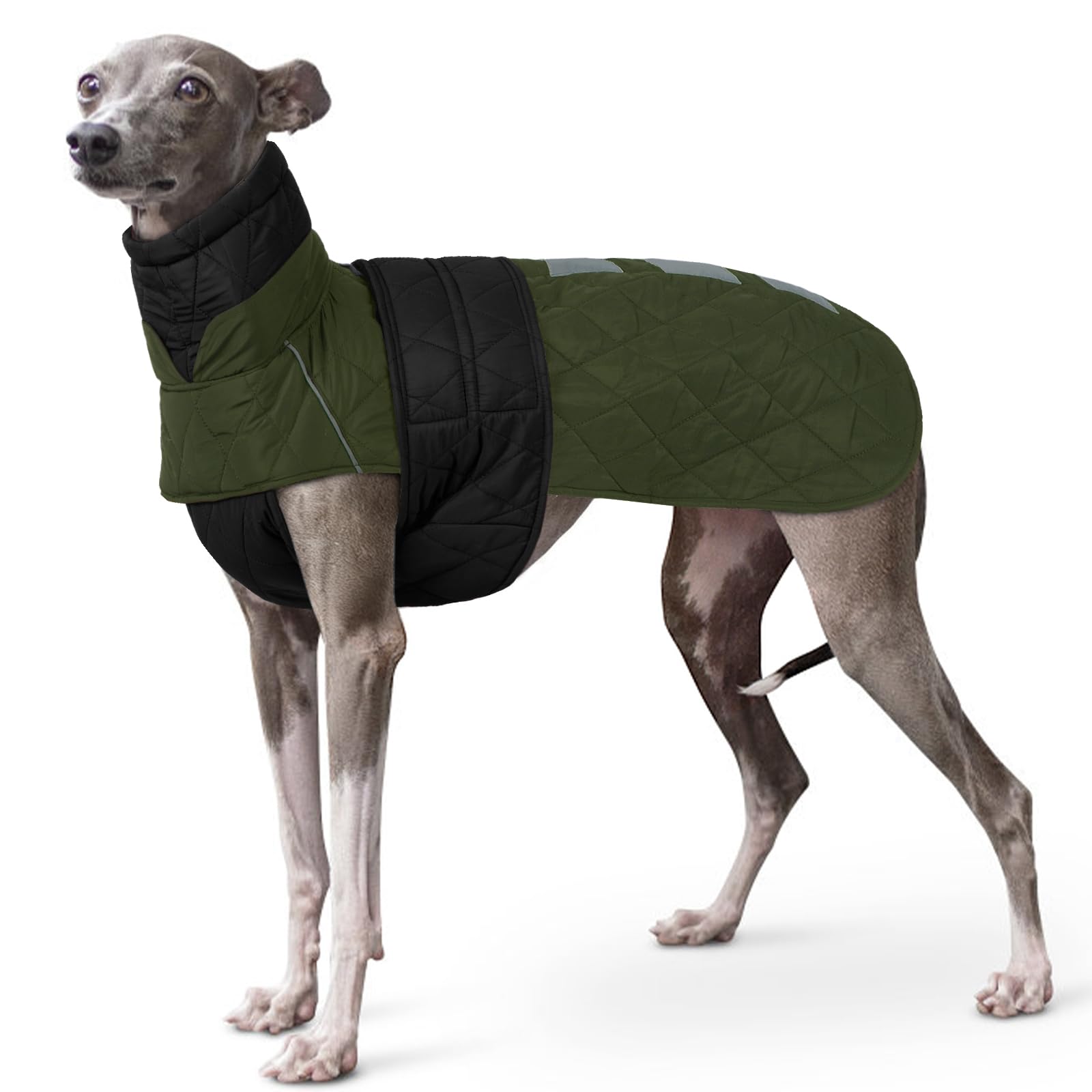 Lurcher Winter Coat Waterproof, Saluki Coat Whippet Warm Vest Whippet Winter Clothes Slim Fit Dog Jacket Waterproof Greyhound Coat Water Resistant Saluki Dog Jumper Jacket