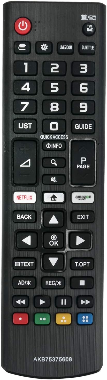 VINABTY AKB75375608 Replace Remote for LG TV 49UK7500PVA 49UK7550PTA 49UK7700PTA 50UK64 50UK6410PLC 50UK6470PLC 50UK65 50UK6500LLA 50UK6500MLA 50UK6500PLA 65UK6400PLF 65UK6450PLC 65UK6470PLC 65UK65