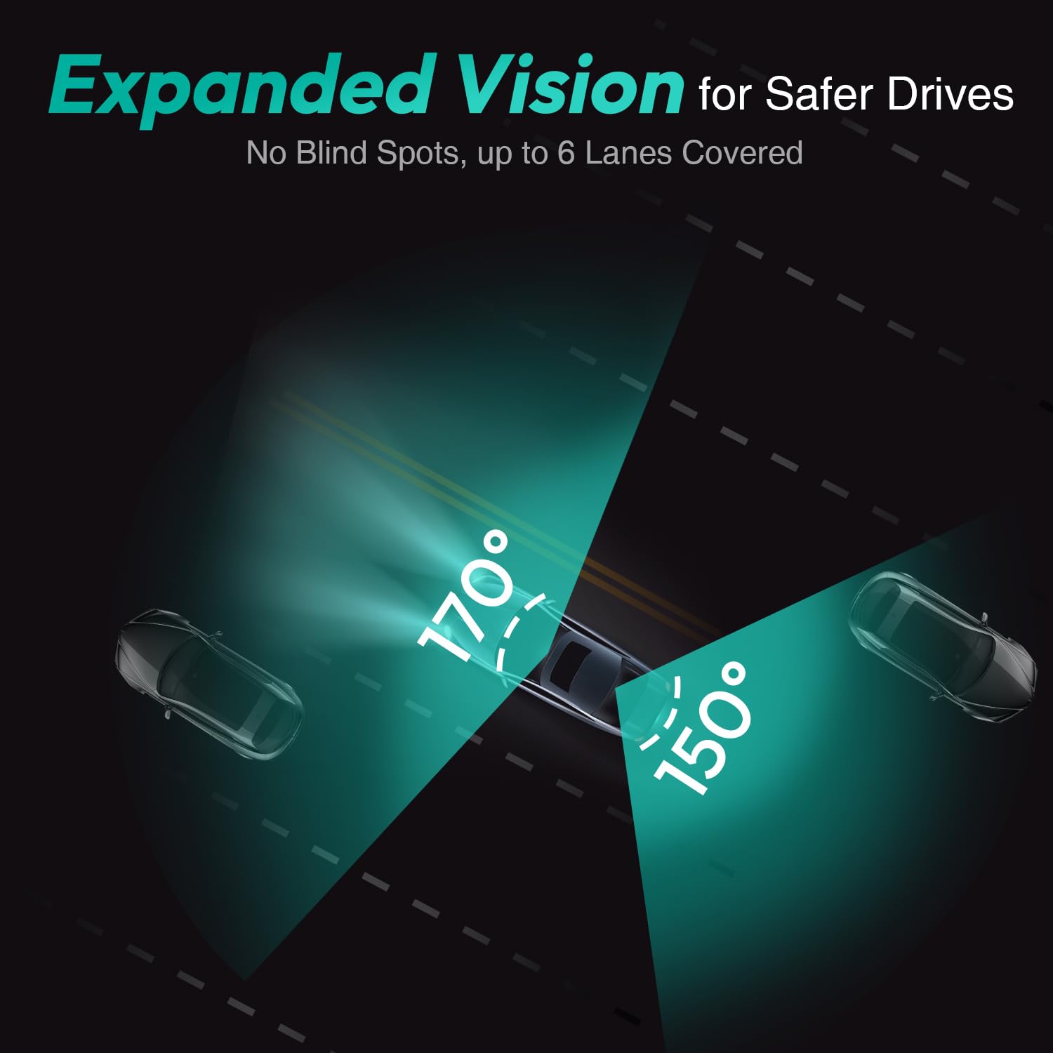 BOTSLAB 4K Dash Cam Front and Rear, 170° Ultra Wide Dashcam with ADAS, Night Vision, 24/7 Parking Mode, Sony STARVIS Sensor, WDR, Free 64GB SD Card, 5G/2.4G WiFi, Built-in GPS, Loop Recording