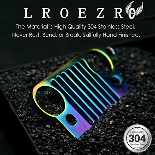 image for LROEZR 3D Font Grill Keychain Chain Key Ring for Jeep Driver Enthusias