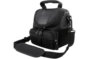 Nylon Camera Shoulder Bag for DSLR Sponge Padding Front Side Pockets Travel Photography Accessories Portable Camera Bag with 