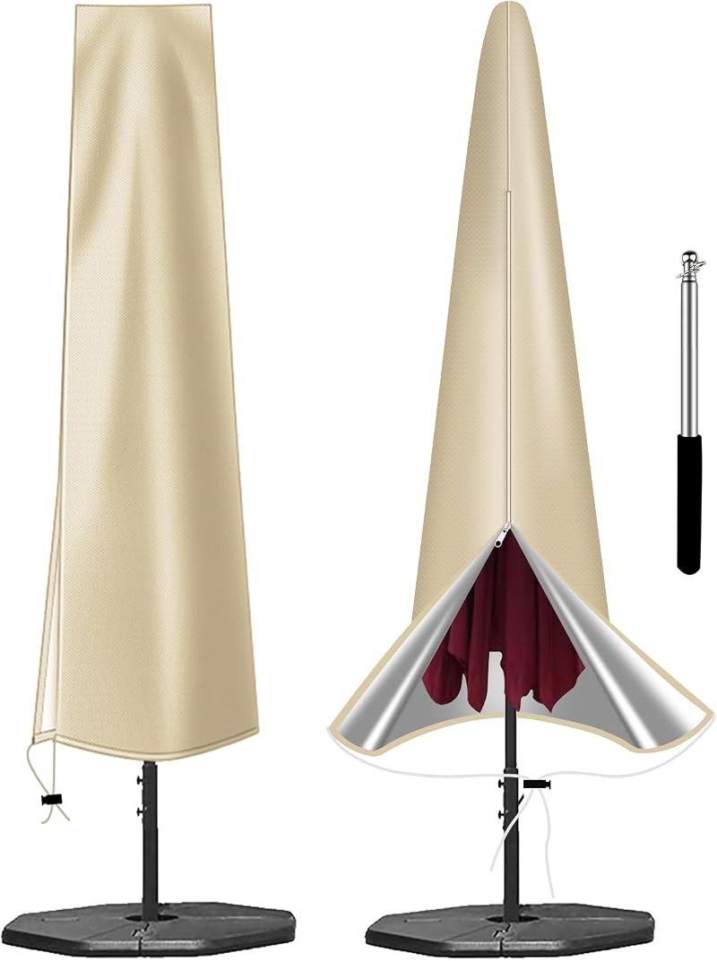 OKPOW Parasol Cover Waterproof Heavy Duty 2.5m-3m Umbrella Protect
