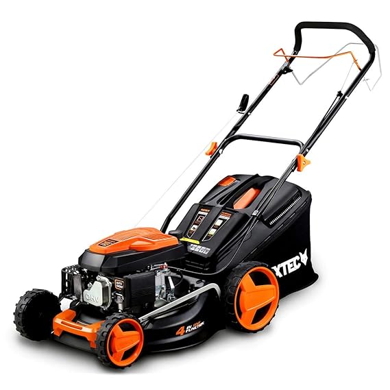FUXTEC Benzin Rasenmäher FX-RM4646, Nachfolger vom vielfach prämierten RM1850,Motor mit Easy Clean 4in1 Motormäher mit Selbst
