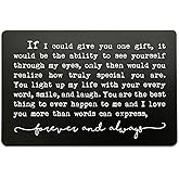 Father's Day Gift from Wife to Husband, Engraved Wallet Insert Card, engraved wallet card is a eartfelt way for a wife to express love, Pocket Keepsake, Anniversary & Birthday Gift for Him