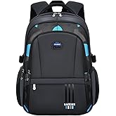 Mildame Kids Backpack for Boys, Camo School Backpacks for Middle Elementary School, Camouflage Bookbags for Teens Boys, Lightweight Travel Bag, Black