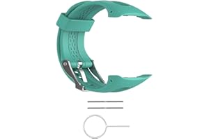 FITTURN Replacement Band for Garmin Forerunner 10/15 for Women/Man - TenYun Silicone Wristband Strap/Bands for Garmin Forerunner 10/Garmin Forerunner 15(Teal, Small-Size(0.81" X 0.77")